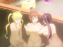 Horny hentai lezzy girls in the bath