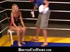 Catfight, 3some, 4some, Bend Over, Blonde, Blowjob