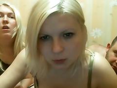 two blondes, man sex webcam