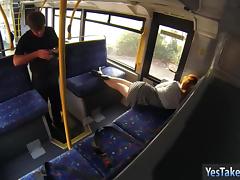 Horny teen girl Lola pounded in the bus by the inspector
