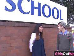 Girls Out West - Aussie hairy pussies licked after school