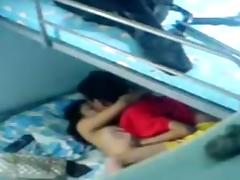 Amateur voyeur video of an Asian couple having sex