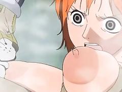 One Piece Porn - Nami in extended bath scene