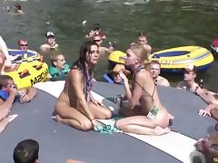 Lesbian, Amateur, Babe, Bikini, Boat, Group
