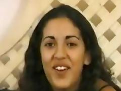 Horny Arab chick swallows fresh hot cum.
