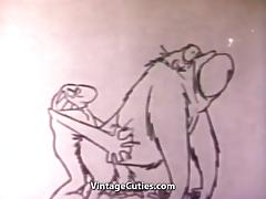 Funny Cunt Fucking Cartoon Sex (1960s Vintage)