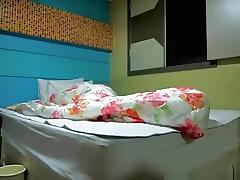 Cute asian girl fucks her bf in various positions on the bed