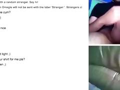 girl has cybersex with a stranger on omegle and masturbates with a hairbrush