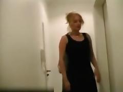 So sexy blonde girlfriend make a hot sex fun video when parents leave house