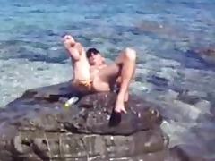 Public beach anal masturbation