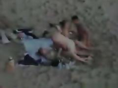 Voyeur tapes nudists fucking eachother's gf on a nudist beach