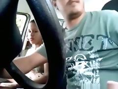 Cute latina streetslut doesn't seem to be in the mood to fuck this guy in his car