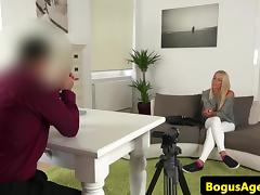 Casting euro doggystyled until a creampie