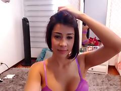 Strip, Brunette, Indian Big Tits, Solo, Strip, Webcam