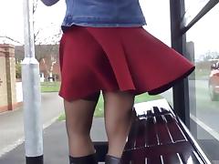 Upskirt, Indian Big Tits, Leggings, Outdoor, Skirt, Stockings