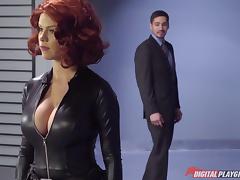 Captain America and busty slut Black Widow fucking