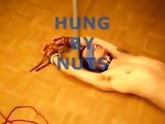 hung by nuts