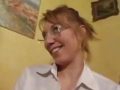 Glasses, Anal, Ass, Assfucking, Blonde, French
