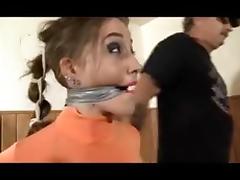 hard tied with open mouth