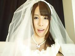 Japanese bride gets the penetration action just after the wedding