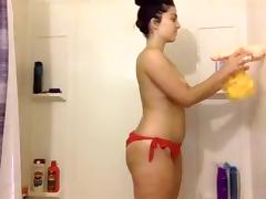 Shower, Ass, Indian Big Tits, MILF, Shower, Solo
