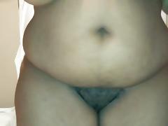 BBW jiggly fat stomach and breasts