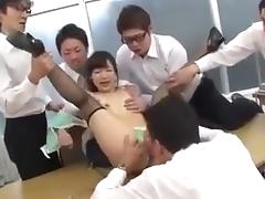 Tied teacher gangbang 1