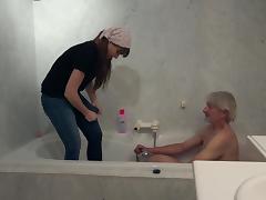 Jeans, 18 19 Teens, Barely Legal, Bath, Cleaner, Couple