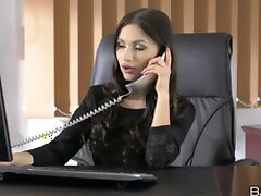 Boss, Boss, Brunette, Fucking, Indian Big Tits, Long Hair
