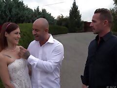 Bride, 3some, Bride, Cute, Fucking, Group