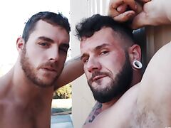 Muscular and tattooed male models love having gay sex a lot