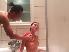 Bathing, Bath, Bathing, Bathroom, HD, Indian Big Tits