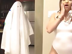 Halloween Month - A ghost with huge Dick Creampied my tight pussy- Lexi Aaa