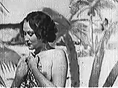 Retro, 1930, Antique, Beach, Blue Films, Brunette