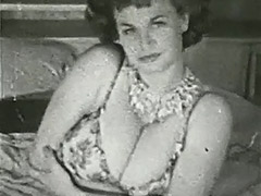 Chesty Mature Lady in Erotic Session 1950