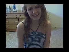 Cute teen dildoing on webcam