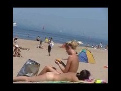 Haulover Beach Miami Florida 15 Cute blonde and brunette sunbathing naked not much pussy but nice bo