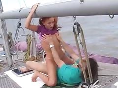 Randy Couple Fucking On A Boat