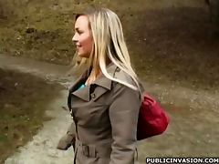 Hot blonde Has A Talks With The Camera About