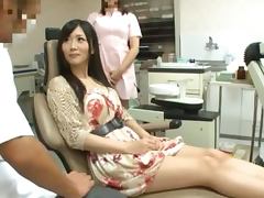 Asian Stunner Gets Fucked By Her Dentist and Assistant