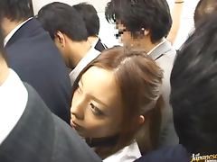 Randy Shamless Japanese Slut Azumi Mizushima Fucking in Crowded Place