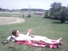 Masturbating outside on a hot day