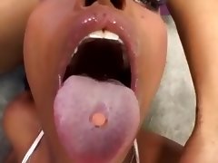 Chocolate girls thereesome fuck and swallow semen