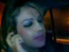 Arab amateur blowjobe in the taxi