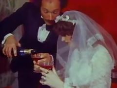 Vintage bride gets her asshole pounded doggy style