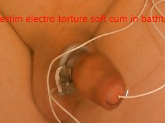 tens electro estim tortured cock