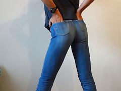 crossdresser in tight womens jeans