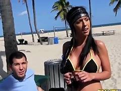 Beach Sex, Beach, Beach Sex, Bikini, Brunette, Indian Big Tits
