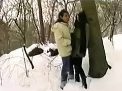 Fucking In The Park In The Snow
