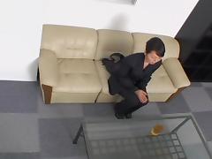 Petite Japanese fucked passionately on a spy cam video